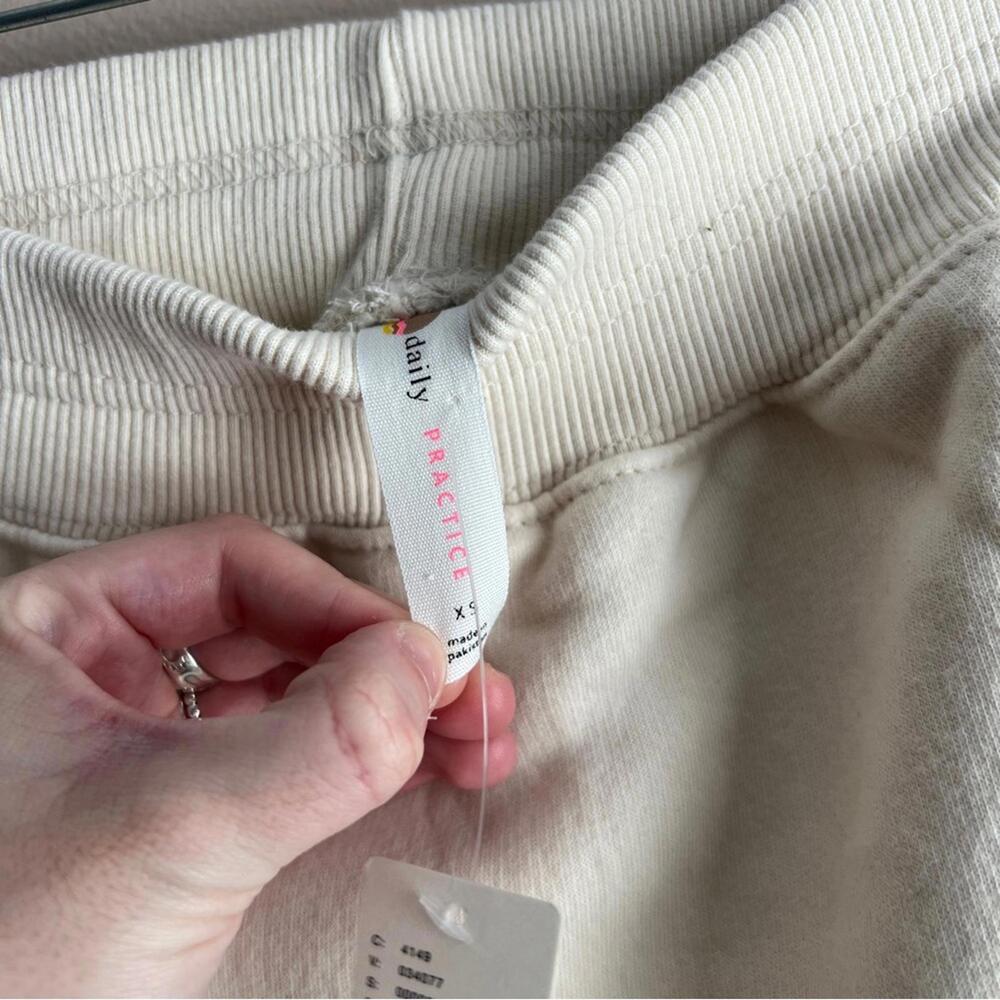 NWT Anthropologie Daily Practice Colorblock Midi Skirt Green Cream Athleisure - Picture 6 of 8